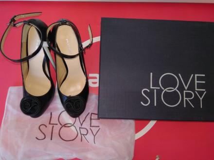 Предлагаю туфли на каблуке, Love Story Италия, кожаные, черного цвета, на ремешк. . фото 3