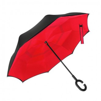 Тренд сезона - зонт трость UpBrellaс системой обратного складывания. Зонт в слож. . фото 2