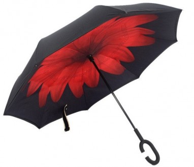 Тренд сезона - зонт трость UpBrellaс системой обратного складывания. Зонт в слож. . фото 12