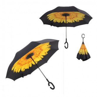 Тренд сезона - зонт трость UpBrellaс системой обратного складывания. Зонт в слож. . фото 8