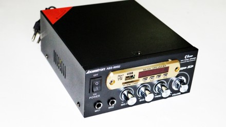 Bosstron ABS-805U Усилитель звука USB+SD+FM+Karaoke 
Стерео усилитель Bosstron . . фото 4