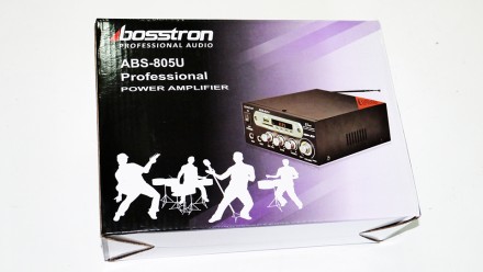 Bosstron ABS-805U Усилитель звука USB+SD+FM+Karaoke 
Стерео усилитель Bosstron . . фото 6