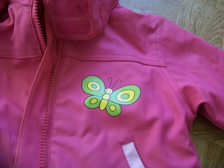 Куртка фирмы Palomino сочного розового цвета с ярким принтом бабочки, ДЕМИСЕЗОНН. . фото 5