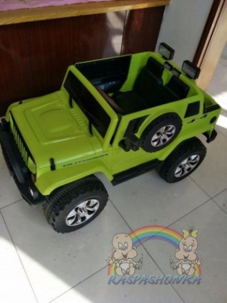 Детский электромобиль ДЖИП M 3445 EBLR-1, мягкое сиденье, зеленый - имеет в расп. . фото 5