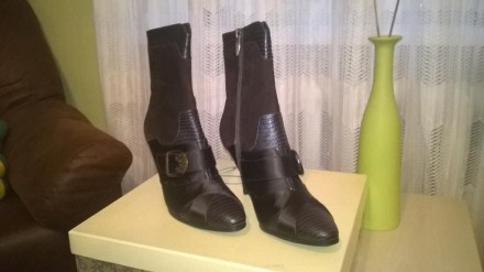 Женские ботинки фирмы Еgle,комбинированные натуральная кожа с натуральным замшем. . фото 3