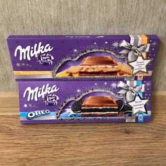 В наличии подарочные шоколадки Milka :
300грамм
Два вкуса:
- Choco & Biscuit.. . фото 2