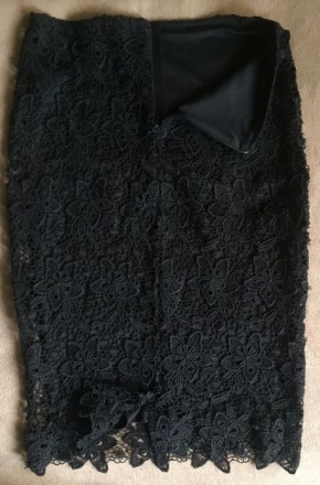 Чёрная ажурная юбка , очень стильная и эффектная, один раз одета, сзади замочек . . фото 5