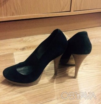 чёрные замшевые туфли,размер 37. . фото 1