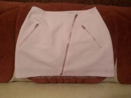 Розовая мини-юбка Diab´less Paris на косой змейке. Юбочка стильная и легкая, при. . фото 2