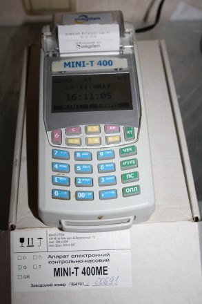 MINI - T400ME - портативный кассовый аппарат с возможностями передачи данных по . . фото 3