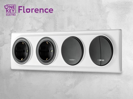 OneKeyElectro

   Розетки и выключатели Florence – это новая, элитная серия ро. . фото 5