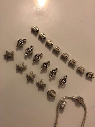 Бусины для рукоделия , шармы на детские браслеты , металл , привезены из Израиля. . фото 2