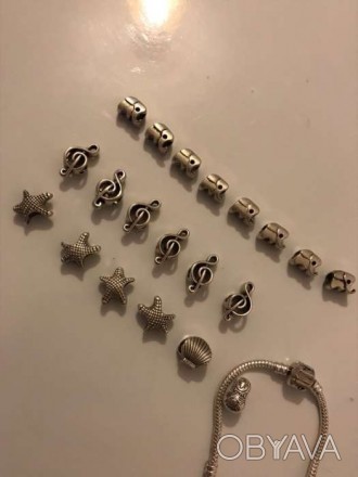 Бусины для рукоделия , шармы на детские браслеты , металл , привезены из Израиля. . фото 1
