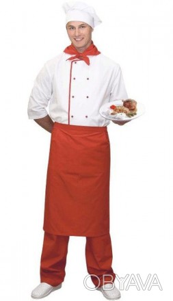 Костюм повара рабочий состоит из кителя, брюк и фартука.
Китель прямого кроя на. . фото 1