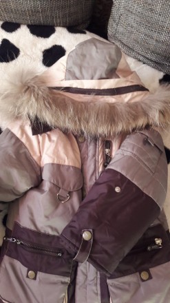 Куртка зимняя на капюшон натуральный мех.отстегивается.в отличном состоянии.98 с. . фото 3