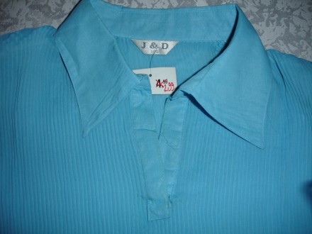 Блузка 44-46 р., нова, плісерована, ніжно-голуба.
Вказаний розмір L/XL, але це . . фото 3