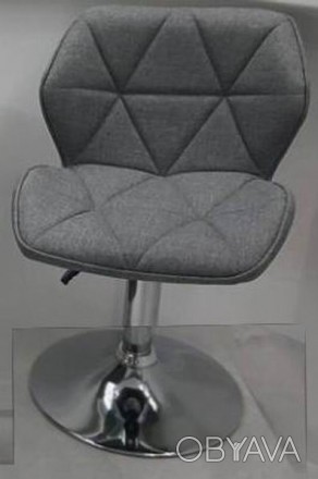 Стильный полубарный стул HY 3008 MB Gray Fabric (HY 3008МВ Серая Ткань) сделает . . фото 1