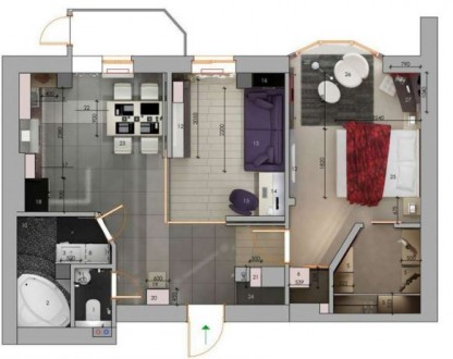 Продам 2х -комнатную квартиру в НОВОМ элитном жилом комплексе, расположенном в О. Малый Фонтан. фото 3
