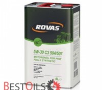 Моторное масло Rovas 5W-30 С3 504/507 высокого качества относится к классу Low S. . фото 2