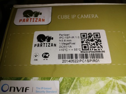 IP камера Partizan IPC-1SP-IR 1.0, новая, есть 2 шт. - проверялись, полная компл. . фото 3