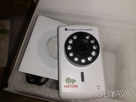 IP камера Partizan IPC-1SP-IR 1.0, новая, есть 2 шт. - проверялись, полная компл. . фото 1
