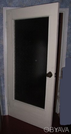 Двері 200x79 внутрішні засклені, з коробкою 210х86см, б/в. 
Гагаріна 75   т.24-. . фото 1