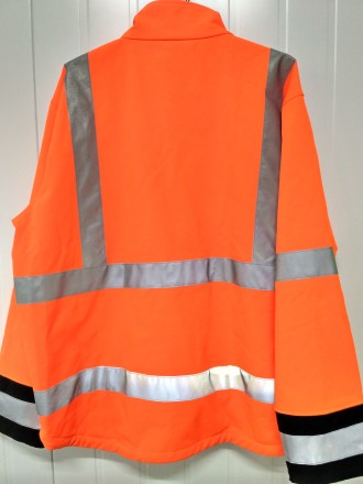 Утеплена сигнальна куртка "3M Scotchline". Водонепроникна. Колір оранжевий з чор. . фото 3