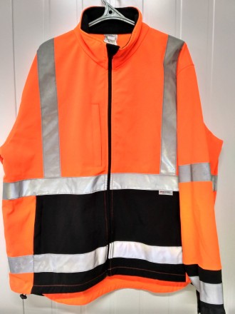 Утеплена сигнальна куртка "3M Scotchline". Водонепроникна. Колір оранжевий з чор. . фото 4
