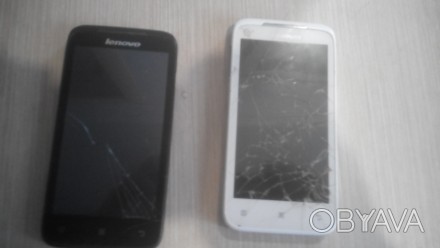 телефон  Lenovo A 398 2 шт. черный и белый по запчастям есть все кроме тачей.. . фото 1