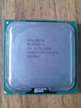 Intel Celeron D 341, 2,93 ГГц тактовая частота, PLGA775, 256 КБ кэш-памяти, част. . фото 2