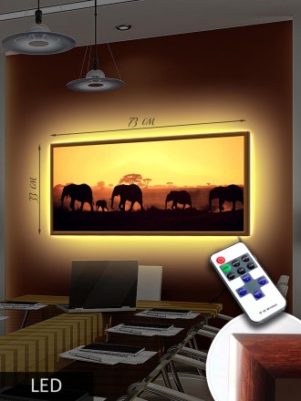 Картина со светодиодной подсветкой - уникальный декор для спальни, гостиной, кух. . фото 2