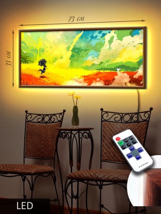 Картина со светодиодной подсветкой - уникальный декор для спальни, гостиной, кух. . фото 9