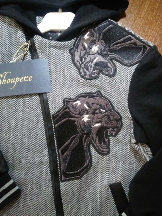 Куртка "Choupette" мягкая фактурная с шевронами, комбинированная,рост 122 см, цв. . фото 5