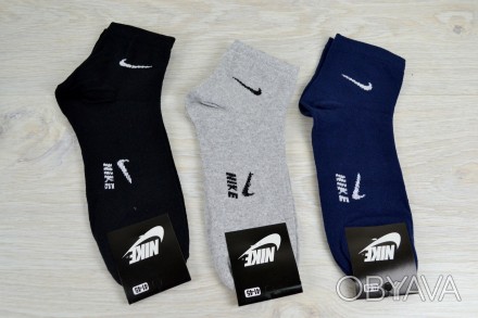Мужские носки Nike черные,синие,серые

Производитель: Вьетнам 
Материал: Cott. . фото 1