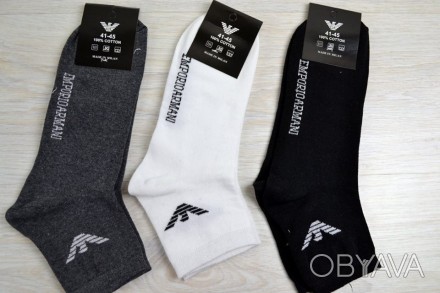 Мужские носки Armani серые,черные, белые 

Производитель: Вьетнам 
Материал: . . фото 1
