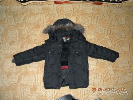 Зимняя курточка на мальчика. Цвет - черный. Размеры: длина изделия по спинке - 4. . фото 1