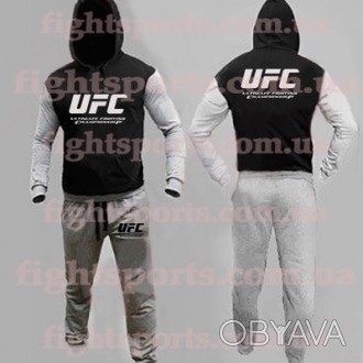 Спортивный костюм UFC BLACK-GRAY
Изготовлен из качественного трикотажа. Логотип. . фото 1