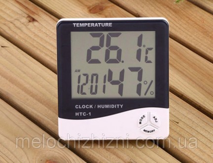 Термометр многофункциональный Sinometer HTC-1, гигрометр, часы, будильник, кален. . фото 3