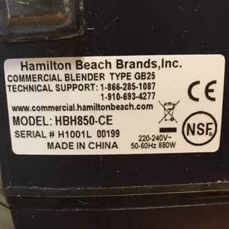 Блендер Hamilton Beach HBH 850-CE, б/у, почти новый, идеальное состояние.

Хар. . фото 8