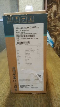 Acer eMachines 350-21G16ikk

10.1" WSVGA (1024x600)//Intel Atom N450 1.66 ГГц/. . фото 7