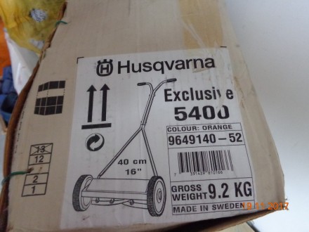 Продам новую шведскую механическую газонокосилку "Husgvarna" Exclusiv 5400, цвет. . фото 5