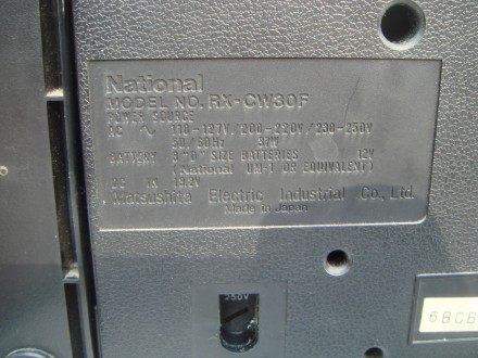 Японская магнитола в рабочем состоянии National RX-CW30. Косметика на фото. Бата. . фото 6