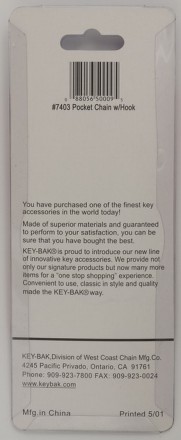 Стильный аксессуар от американской компании Key-Bak. Длины цепочки хватает для к. . фото 5