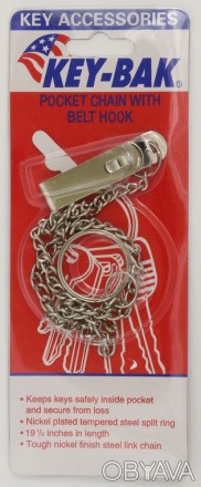 Стильный аксессуар от американской компании Key-Bak. Длины цепочки хватает для к. . фото 1