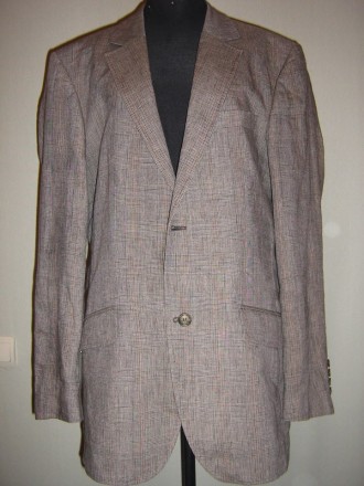 Продам мужской пиджак FRANK EDEN, лен 100%, подкладка полиэстер, длина рукава 65. . фото 2