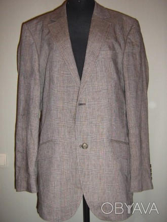 Продам мужской пиджак FRANK EDEN, лен 100%, подкладка полиэстер, длина рукава 65. . фото 1