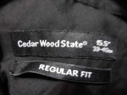 Стильна черная рубашка Cedar Wood State новая (без этикетки). Рубашка впереди на. . фото 6