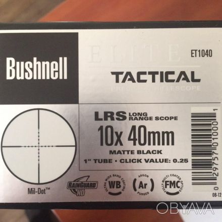 Продам оптику Bushnell Elite Tactical 10x40mm Mil-Dot LRS 

Абсолютно новый, з. . фото 1