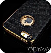 Роскошный кожаный хромированный чехол для iPhone 5 5S с золотым контуром
Есть м. . фото 7