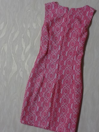 Ажурное розовое платье TU (Турция) , состояние новое. Ткань средней плотности, с. . фото 6